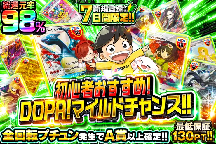 初心者おすすめ！DOPA!マイルドチャンス（新規登録から7日間限定）