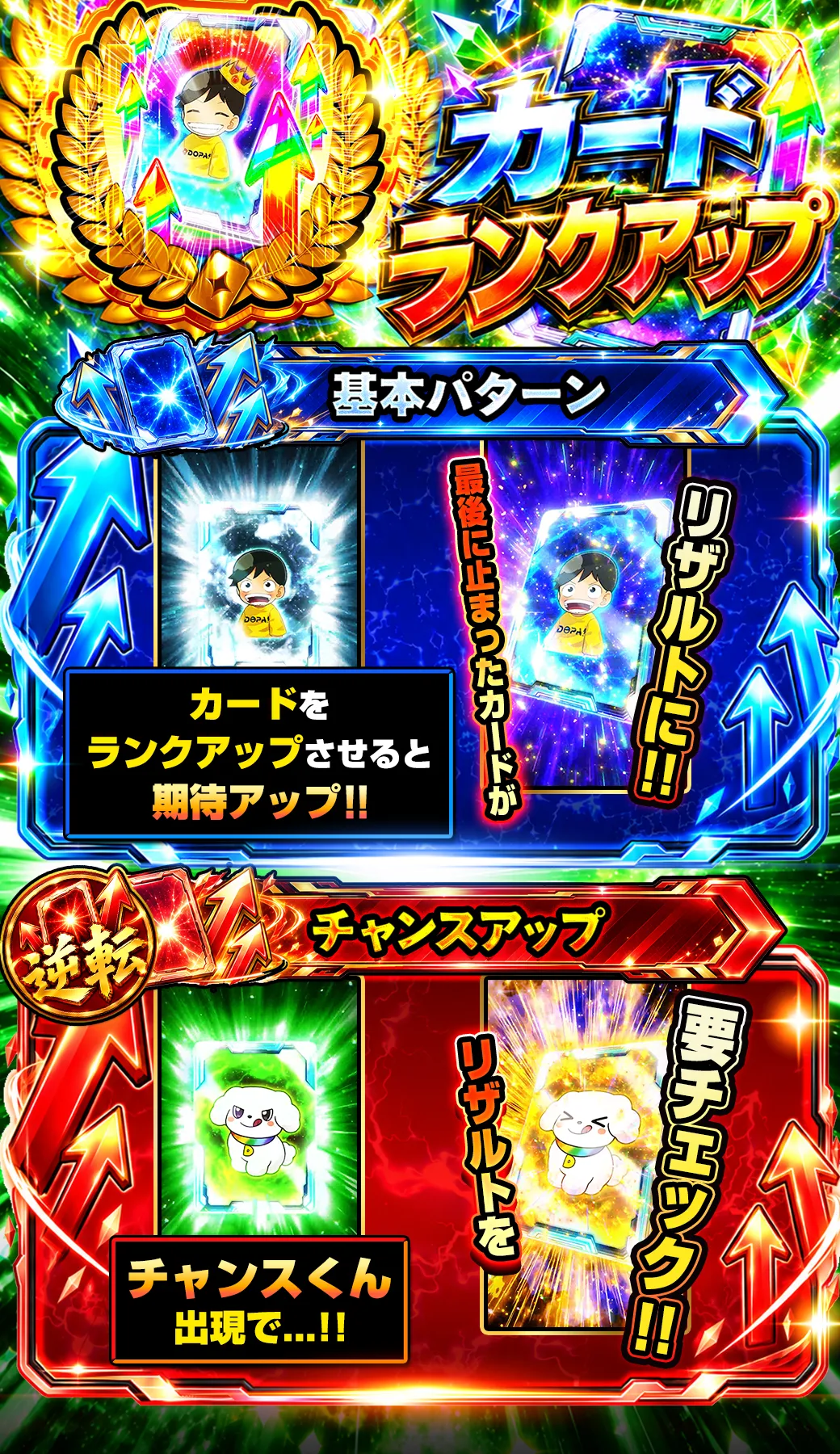 カードランクアップ 演出説明とチャンスアップ